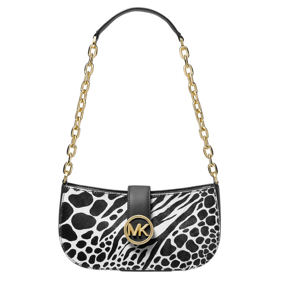 Michael Kors Carmen Small Animal Print Calf Hair Shoulder Bag